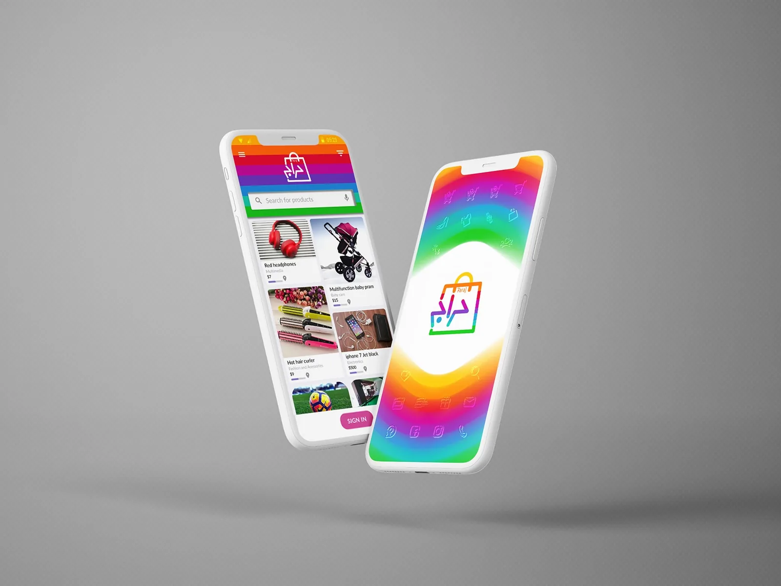 Haraj / 7araj — Mobile app interface presentation — Saudi Arabia