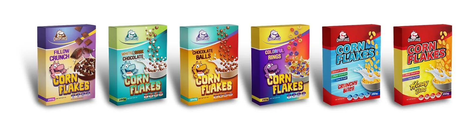 Croco Flakes — Cereal packaging family and flavour system — Saudi Arabia