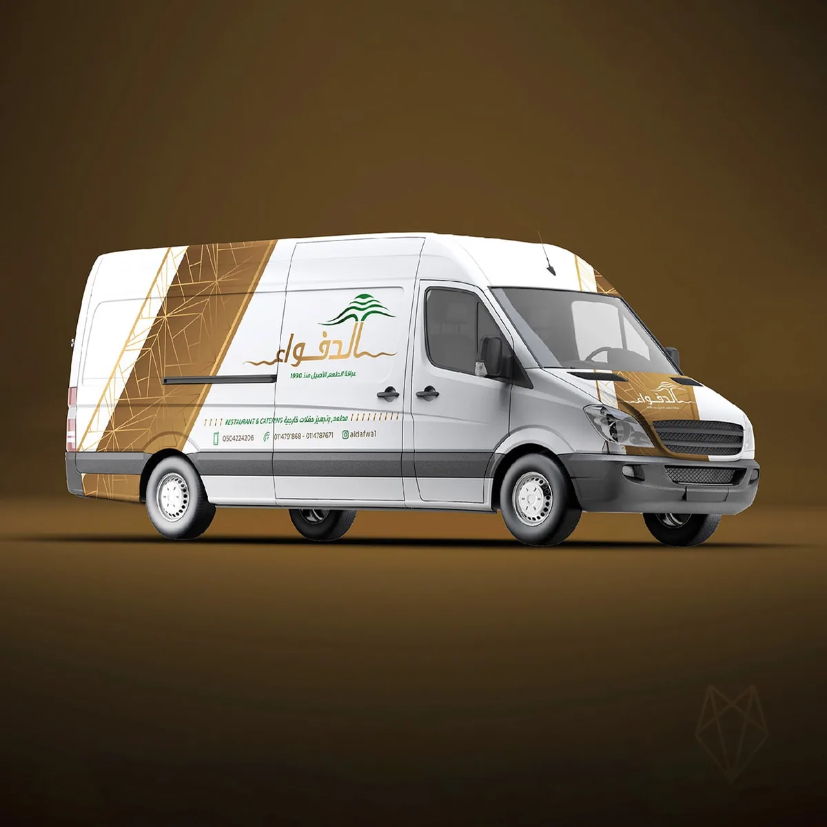 Al Dafwaa Restaurant — Vehicle livery and street-facing brand application — Riyadh — Saudi Arabia