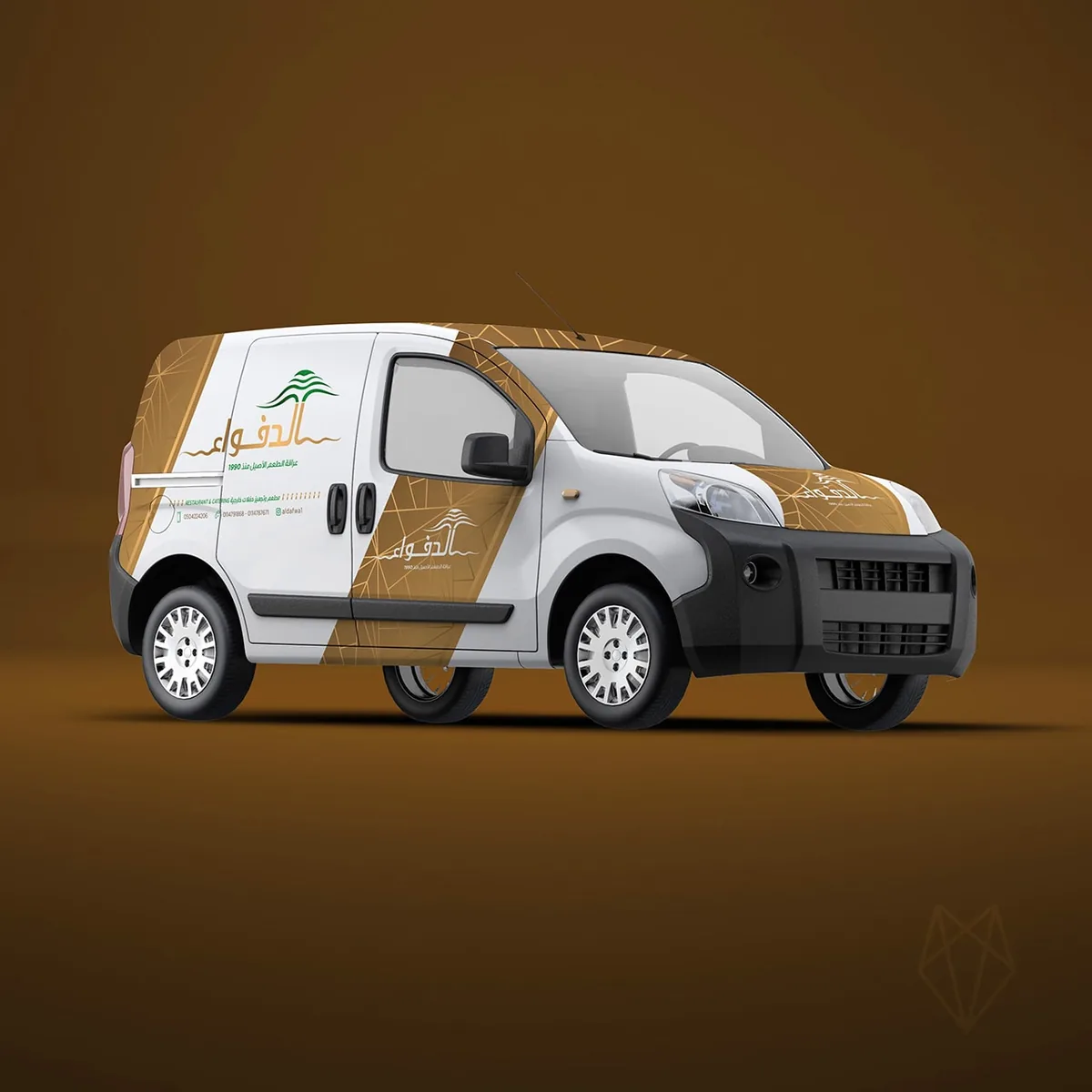 Al Dafwaa Restaurant — Vehicle livery and street-facing brand application — Riyadh — Saudi Arabia
