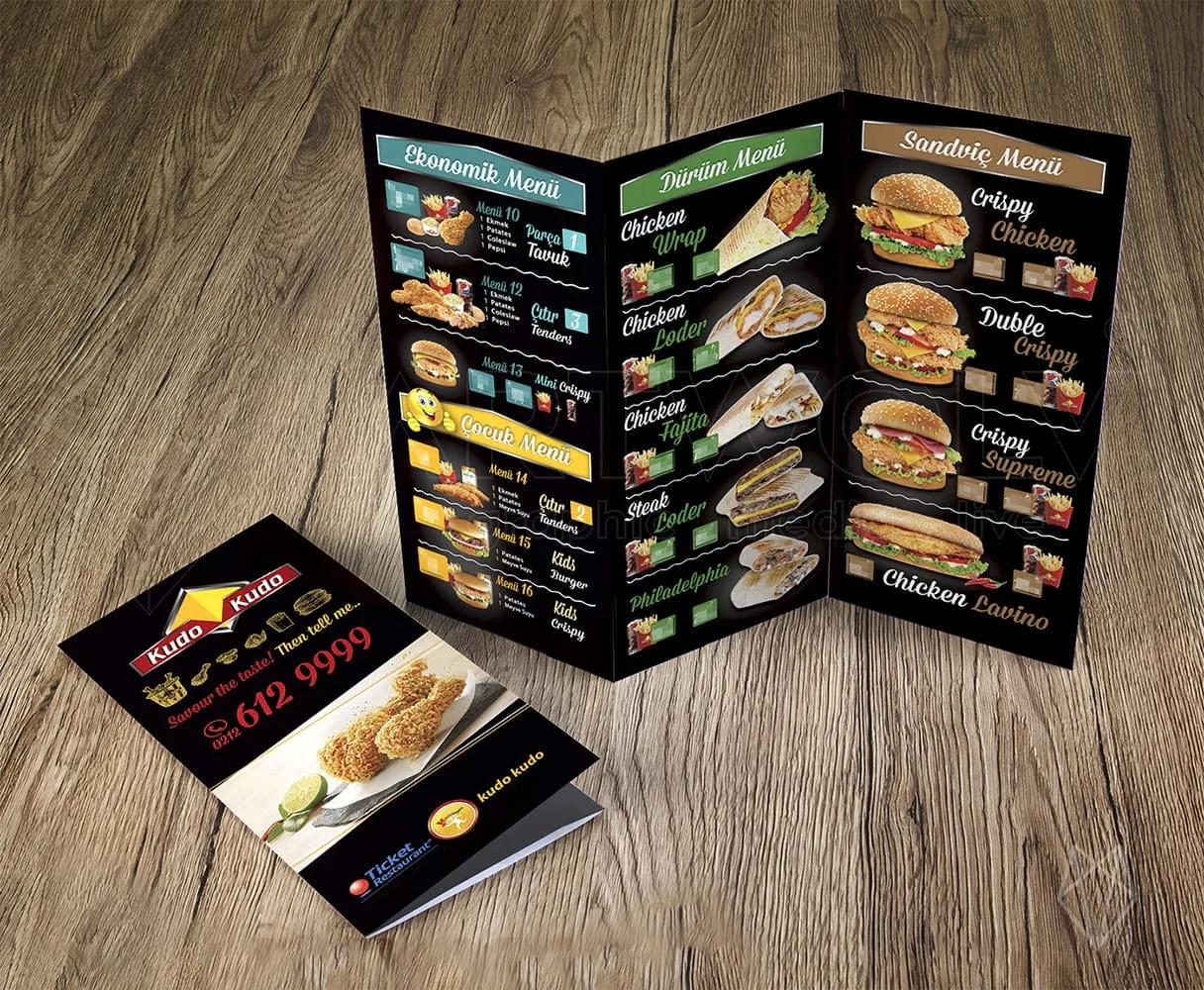 Kudo Restaurant — Menu design and food hierarchy — Istanbul — Türkiye