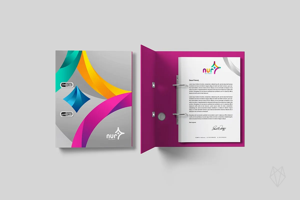 NUR Media — Corporate folder and presentation collateral — Dubai — United Arab Emirates